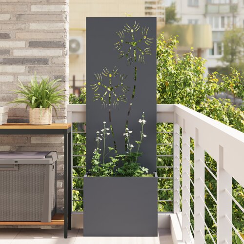 vidaXL Vrtni Sadič s Dekorativnom Pločom Antracit 50 x 140 cm Cijene