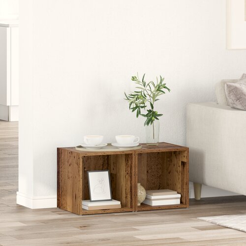 vidaXL TV ormar 2 pcs Smeđa 37 x 35 x 37 cm Konstruirano drvo Cijene