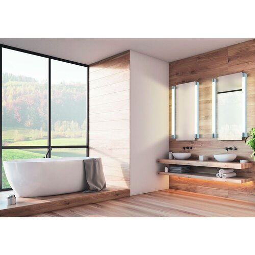 Eglo Tragacete zidna/1, led, 24w, 770lm+1500lm, ip44, krom/bijela Cijene