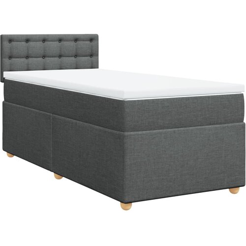 Maison Chic Box spring postelja - Vzmetna postelja z vzmetnico temno siva 90x200 cm blago SL16608, (21895845) Cene
