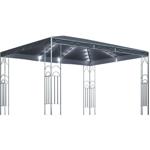 vidaXL Paviljon z LED lučkami 400x300 cm antraciten Cene