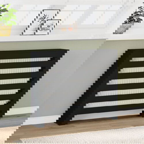 vidaXL Pokrov za radijator crni 104 x 20 x 82 cm konstruirano drvo Cijene