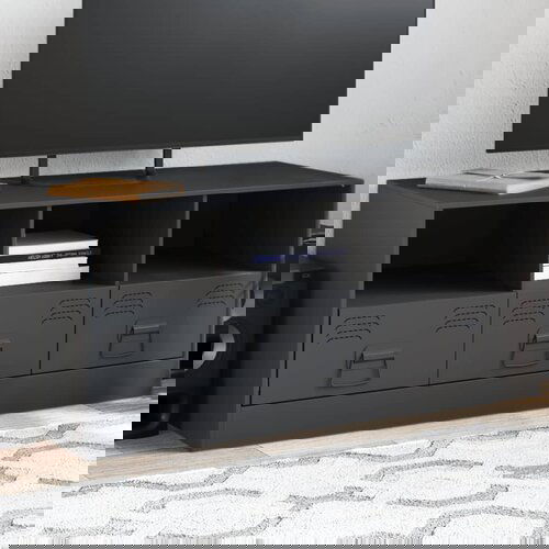 VidaXL TV ormarić antracit 99 x 39 x 44 cm čelični Slike