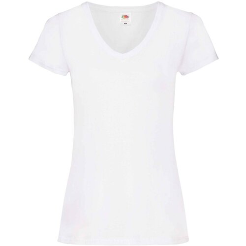 Fruit Of The Loom White v-neck Women's T-shirt Valueweight Cijene