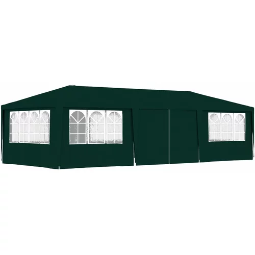  Profesionalen vrtni šotor s stranicami 4x9 m zelen 90 g/m²