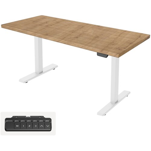 Uvi LITE V2 električni stol Chalet Oak i bijeli okvir Cene