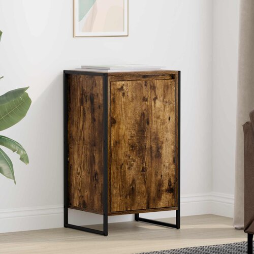 vidaXL Kreveta Dimni hrast 43 x 36 x 75,5 cm Konstruirano drvo Cene