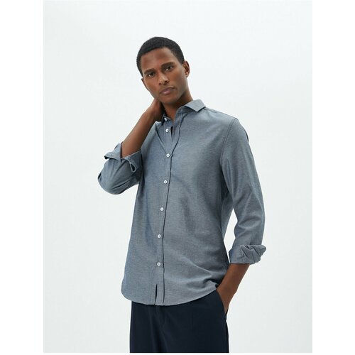 Koton Half Italian Collar Shirt Slim Fit Long Sleeve Buttoned Slike