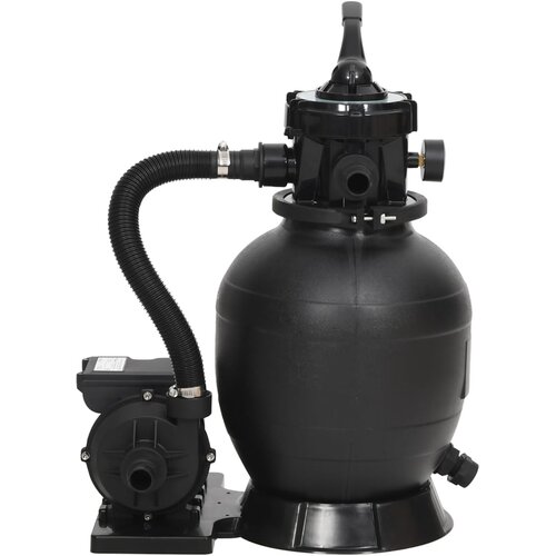 VidaXL Pje&amp;scaron;čani filtar za bazen sa 6-smjernim ventilom crni Slike