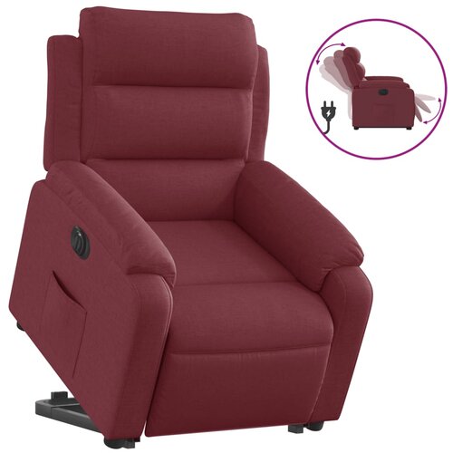 Maison Chic Električni naslanjač - Relax naslanjač s funkcijo vstajanja vinsko rdeč, (22061619) Cene