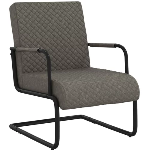  Konzolna stolica od umjetne kože tamnosiva