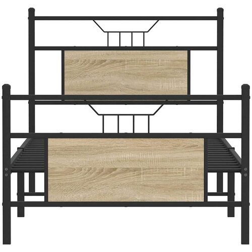 VidaXL Okvir kreveta bez madraca boja hrasta sonome 90 x 200 cm drveni Slike