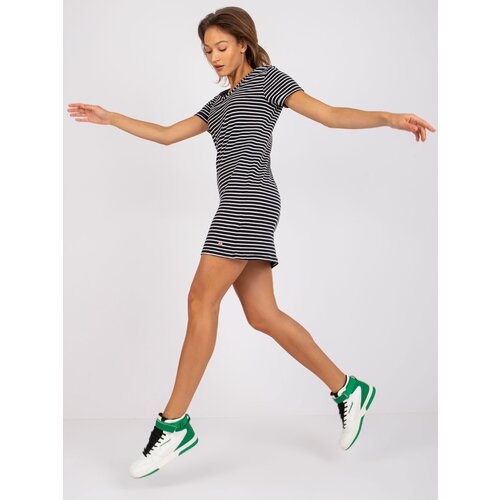 Fashion Hunters Black Cotton Minidress STITCH &amp;amp; SOUL Slike