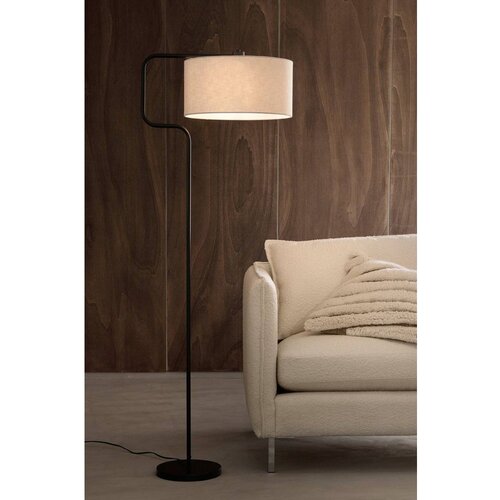 Ellos Home Crna/krem tekstilna stojeća svjetiljka (visina 160 cm) Josho &amp;ndash; Slike