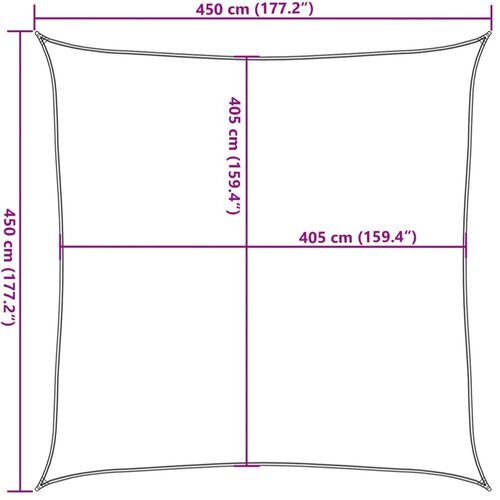  Jedro za za&amp;scaron;titu od sunca 160 g/m&amp;sup2; bež 4,5 x 4,5 m HDPE Slike