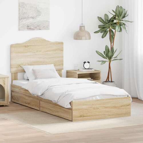  Okvir za krevet s ladicama Sonoma hrast 90 x 190 cm Cene