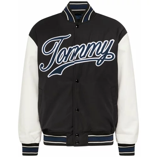 Tommy Jeans Prehodna jakna modra / črna / bela