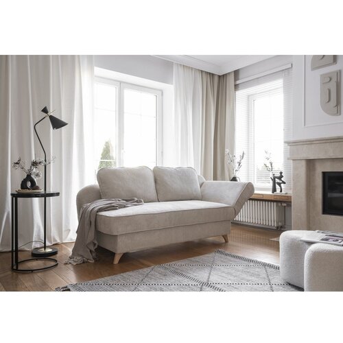 Miuform Bež ležalnik iz rebrastega žameta (desni kot) Chic Charlotte &amp;ndash; Slike