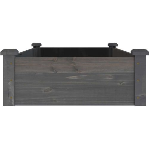 VidaXL Povi&amp;scaron;ena vrtna gredica s oblogom siva 120x60x25 cm od jelovine Slike