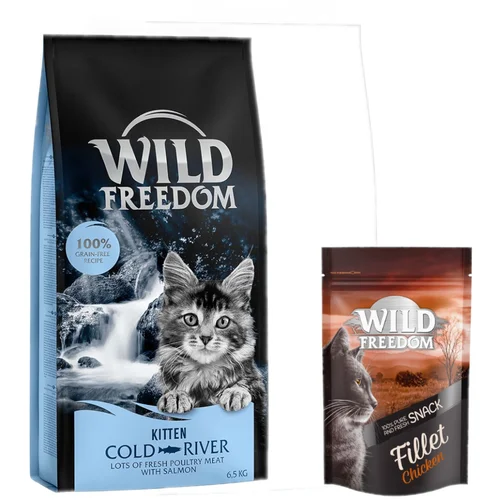 Wild Freedom 6,5 kg + 100 g Filet Snack piletina gratis! - Kitten Cold River - losos