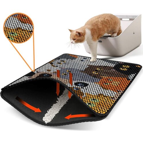 WALLXPERT Nrszn0008 multicolor cat litter mat Cene