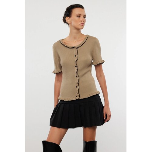 TRENDYOLMILLA Ženski džemperTwoaw25Hi00203, boja mink / taupe Cene