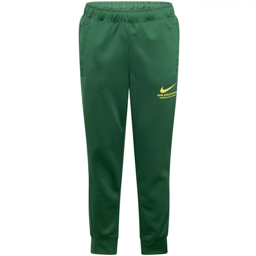 Nike Sportswear Hlače rumena / temno zelena