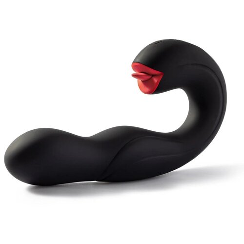 HoneyPlayBox Remote Control Rotating Head G-spot Vibrator &amp;amp; Clit Licker Blue Slike