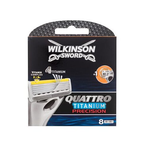 Wilkinson Sword Quattro Titanium Precision britvice 8 kom za mu&amp;scaron;karce Slike