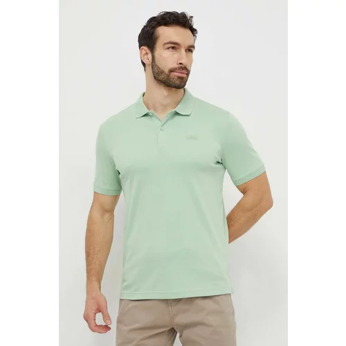 Calvin Klein Pamučna polo majica boja: zelena, bez uzorka
