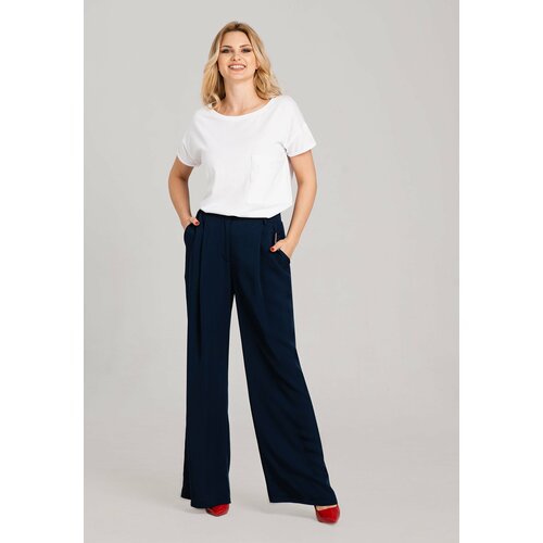 Look Made With Love Woman's Trousers 249 Odyseusz Navy Blue Slike