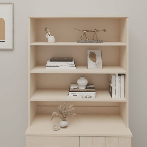 The Living Store Zgornja omarica HAMAR medeno rjava 90x30x100 cm trdna borovina - Zgornji Del Omarice, (21435306) Slike