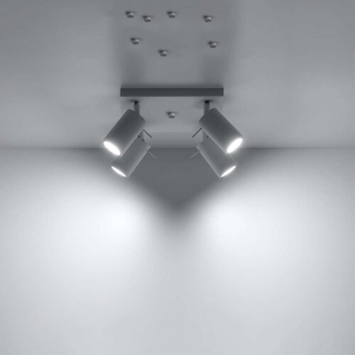  Sollux SL.0090 - Spot svetlo RING 4 4xGU10/10W/230V bela Slike