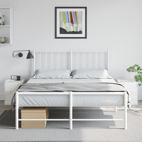 VidaXL Nočna omarica 2 kosa bela 34,5x39x44 cm jeklo Slike