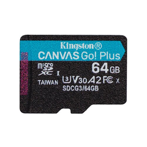 Kingston 64GB Canvas Go Plus SDCG3/64GBSP memorijska kartica Slike