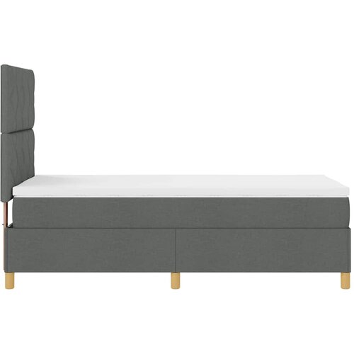  LED Box Spring Krevet Tamno siva 100 x 200 cm tkanina Slike