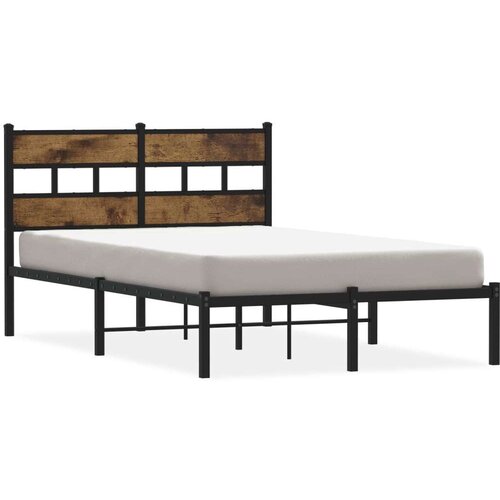 VidaXL Metalni okvir kreveta bez madraca boja hrasta 120x190 cm Slike