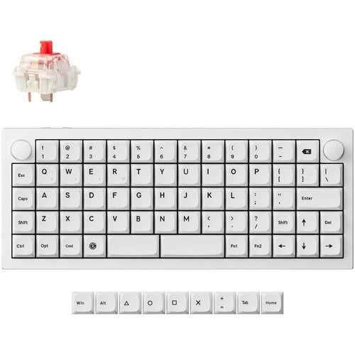 KEYCHRON Q15 Max QMK Brezžična mehanska tipkovnica / bela / Gateron Jupiter Red / Q15M-P1, (22108695) Slike