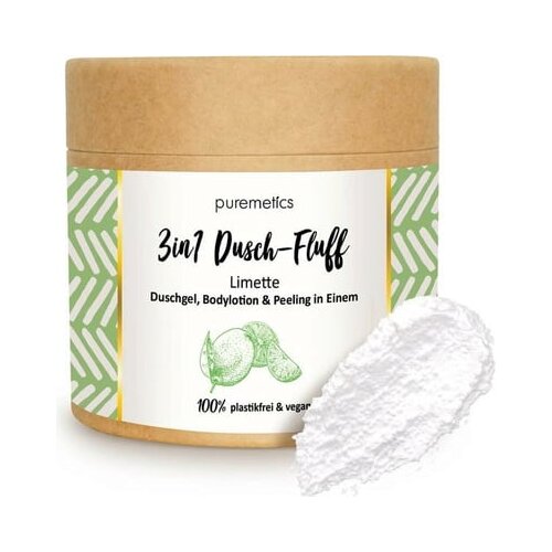 puremetics 3in1 dusch-fluff s solnim pilingom - limeta Cene
