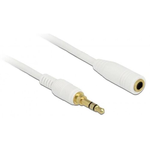 Delock 85579 klinker avdio podaljšek [1x 3\,5 mm banana moški konektor - 1x priključna doza za 3\,5 mm banana moški konektor] 2.00 m bela pozlačeni konektorji, (20431594) Cene