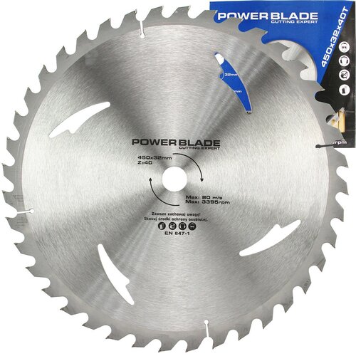  WIDIA rezna ploča za drvo - list pile 40 zuba 450x32mm Slike