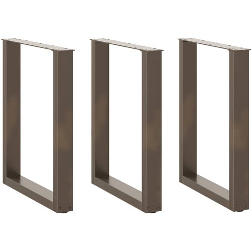  Noge za blagovaonski stol U-oblik 3 kom Prirodni čelik 70 x (72-73) cm Čelik Cene