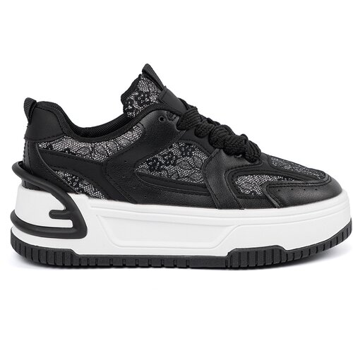 Shelvt Women's sneakers with lace black and white Cijene