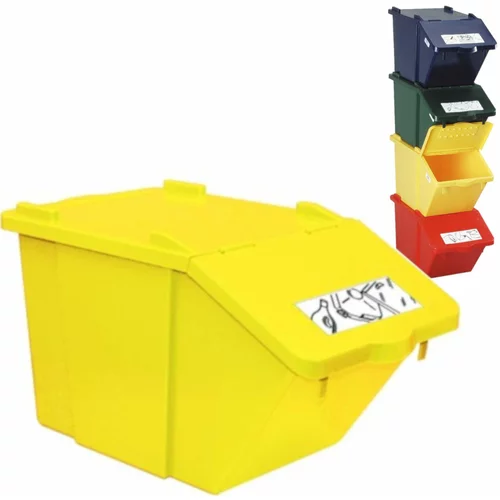 MEVA Dvonadstropna posoda za ločevanje odpadkov - rumena, 45L, (21099103)