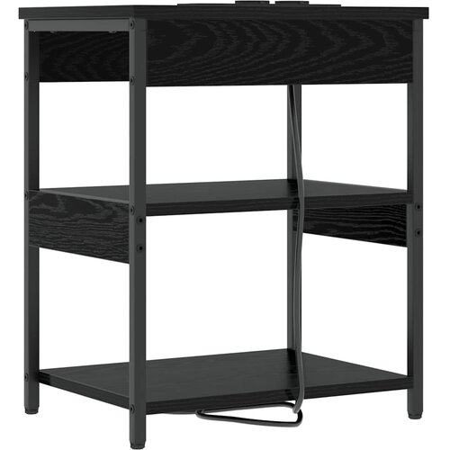  Noćni ormar Crni hrast 41 x 31 x 51 cm Konstruirano drvo Slike