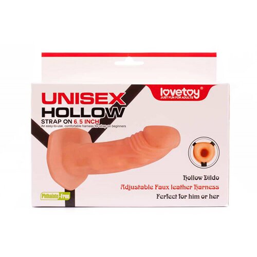 Lovetoy Unisex strap on sa trakama i otvorom za penis u boji kože LVTOY00047 Slike