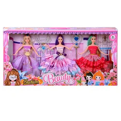 Magic Toys Beauty lutke sa ogrlicom 3kom Cene