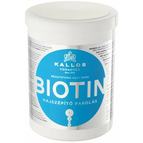 Kallos Cosmetics biotin maska za brži rast kose 1000 ml