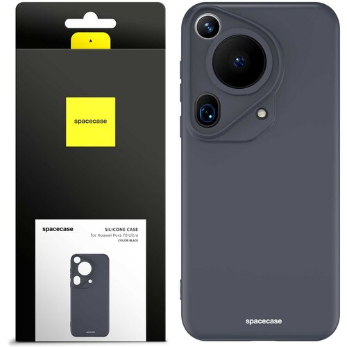 Spacecase SILIKONSKI OVITEK ZA HUAWEI P30 P40 P50 PURA 70 ULTRA ČRN, (21967631) Cene