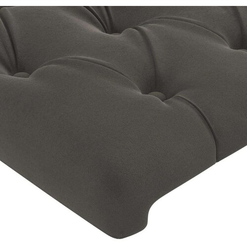  Uzglavlje tamnosivo 83x16x118/128 cm bar&amp;scaron;unasto Slike